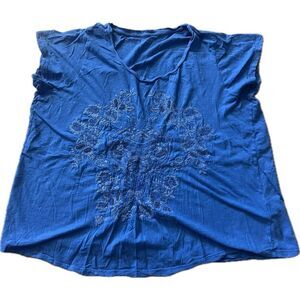 Lucky Brand Embroidered Blue Too Women’s Size 2XL